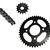 Kit De Transmision Cb 150 Invicta/ Twiste125/Cb1 