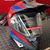 Casco Ghb 819-7 Retro azul Rojo matte