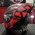 Casco Ghb 158 Dot rojo negro matte